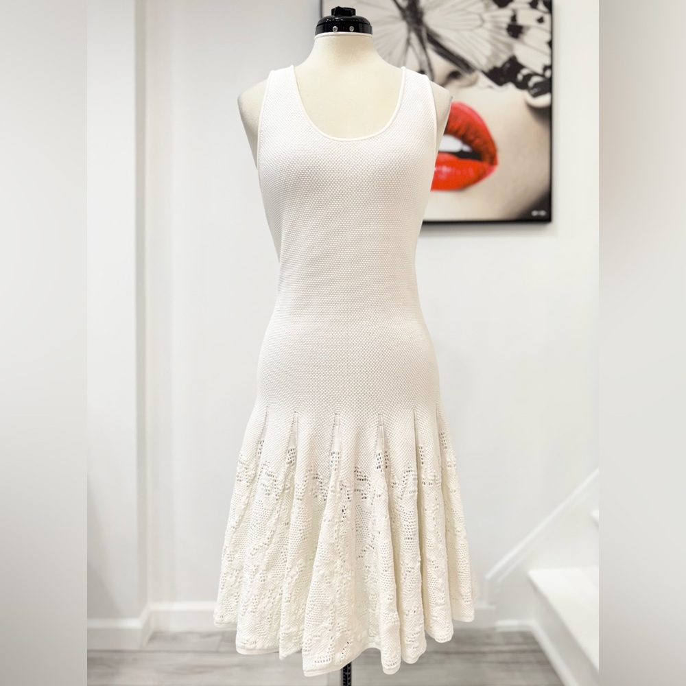ALAIA Skater cotton lace mini dress - Picture 4 of 11